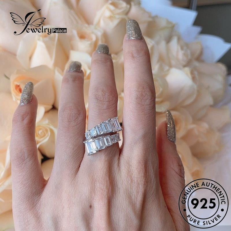 JEWELRYPALACE Kawin Silver Silver Sterling Original Cincin Perhiasan Aksesori Wanita Perak Creative 925 Winding Nikah Murni Diamond Moissanite Asli korea R1911