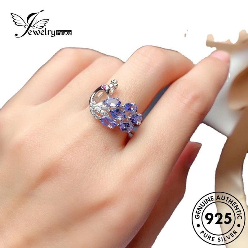 JEWELRYPALACE Peacock Nikah Original Creative Cincin Wanita Perak 925 Aksesori korea Asli Kawin Perhiasan Silver Ruby Sterling Murni Silver R2049