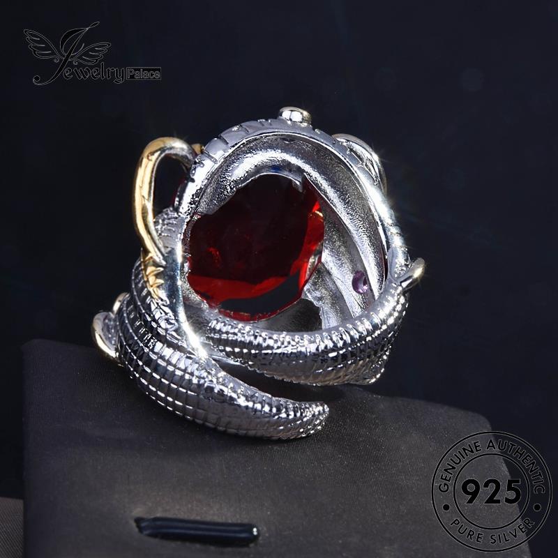 JEWELRYPALACE Original Silver Ruby Perhiasan Silver Aksesori Wanita Snake Retro Cincin Murni Perak Nikah Kawin Asli korea 925 Sterling R2126