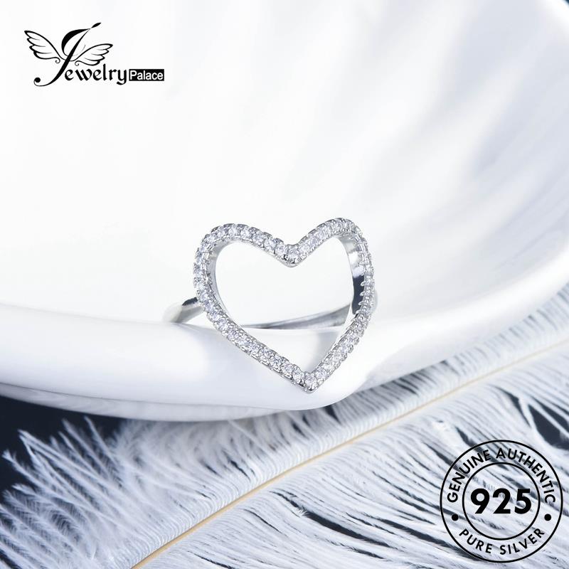 JEWELRYPALACE Silver Creative Cincin Nikah Asli Original Aksesori Diamond Moissanite 925 korea Wanita Murni Silver Kawin Perhiasan Perak Love Sterling R2169