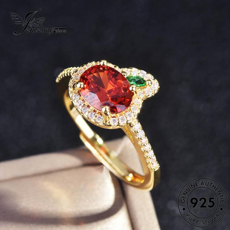 JEWELRYPALACE 925 Sterling Ruby Carrot Nikah Perak Creative korea Perhiasan Cincin Murni Silver Asli Aksesori Original Silver Wanita Kawin R2205