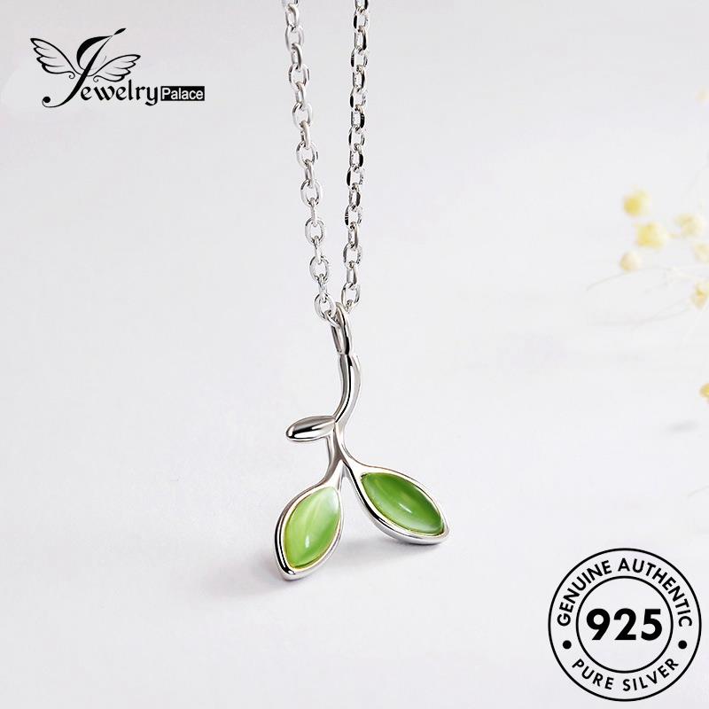 Jewelrypalace Kalung Perak925 Asli Simple Wanita Set Daun S6