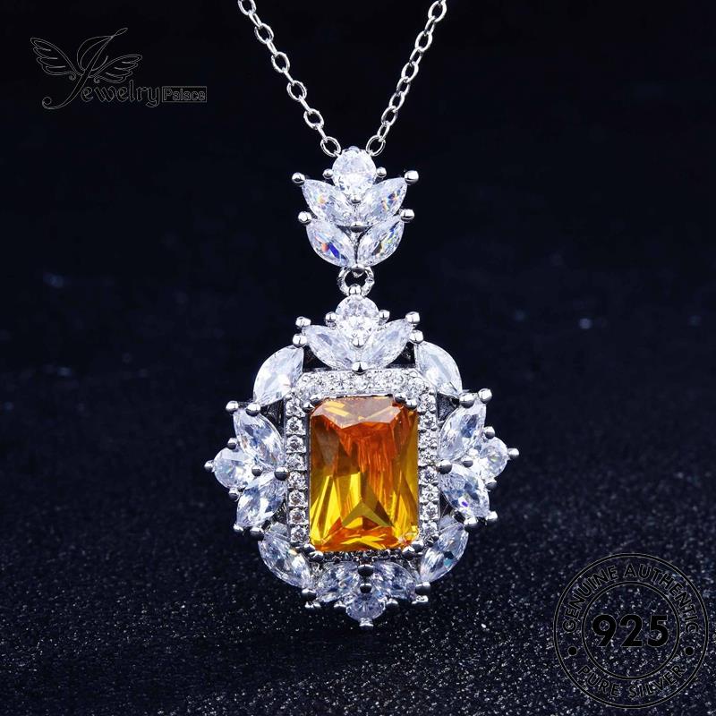 Jewelrypalace Kalung Wanita Kristal Set Perak Mewah925 Asli S423