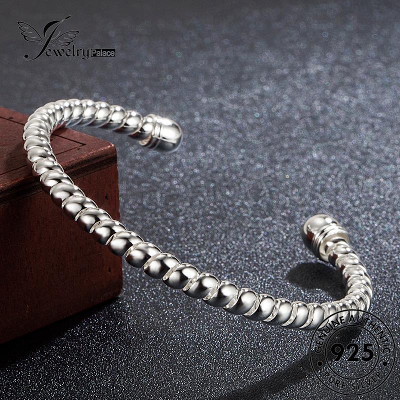 Jewelrypalace Menenun Perak Asli925Gelang Simple Pria B276