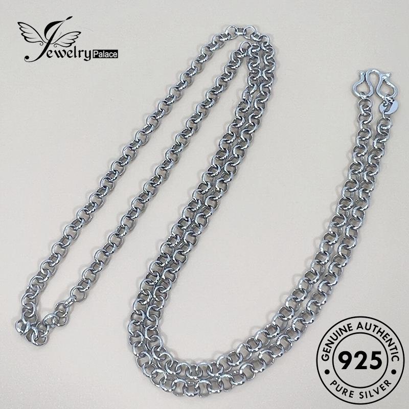 Perhiasantempat Pria925Kalung Asli Simple Perak N1001