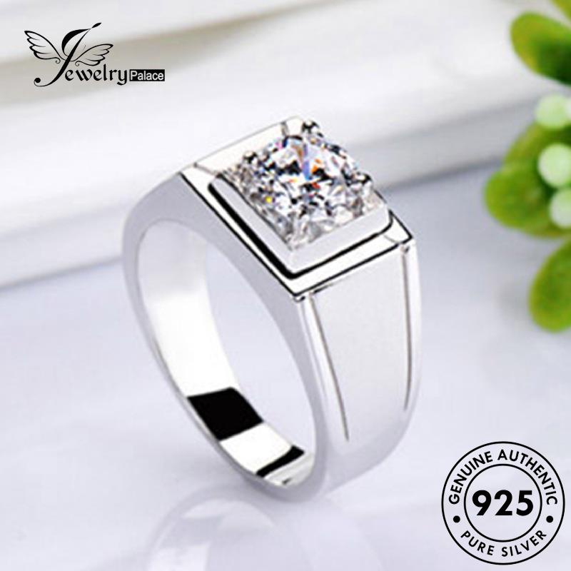 Jewelrypalace Cincin Fashion Berlian Moissanite925 Perak Asli Pria R152