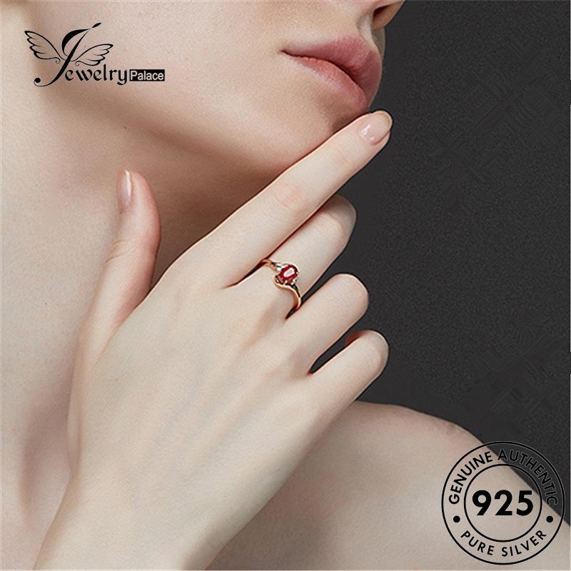 Jewelrypalace Emas Asli Mata Kuda Simple Perak925 Wanita Cincin Kecubung R329