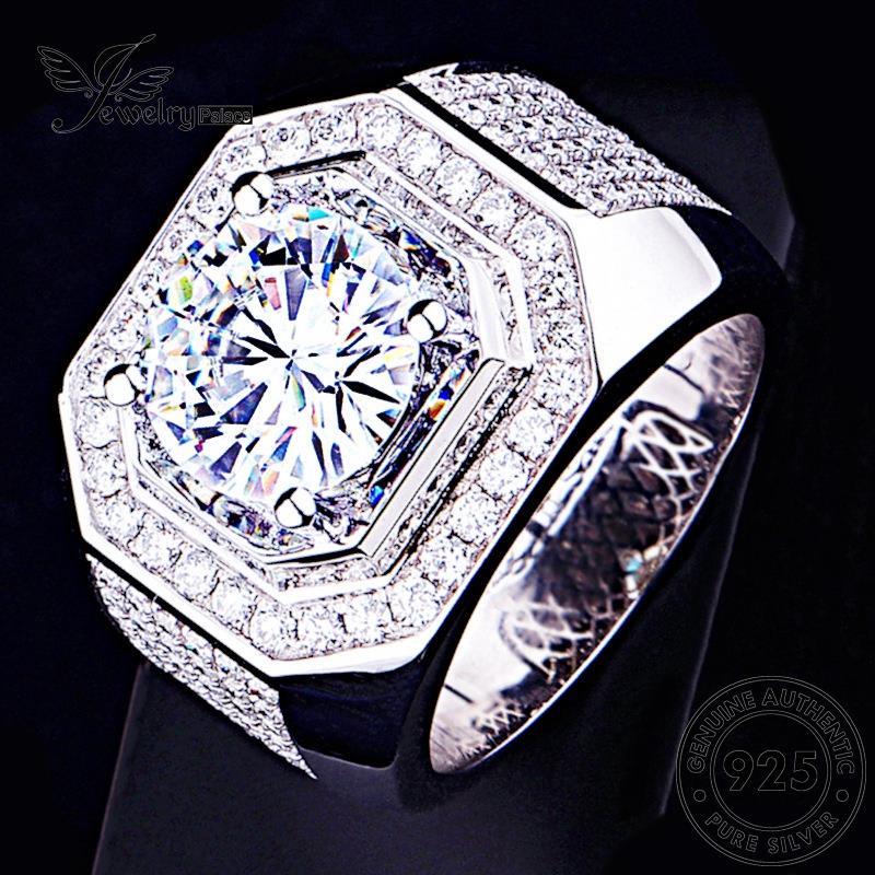 Jewelrypalace Cincin Wanita Asli Mewah Moissanite925 Perak Berlian R501