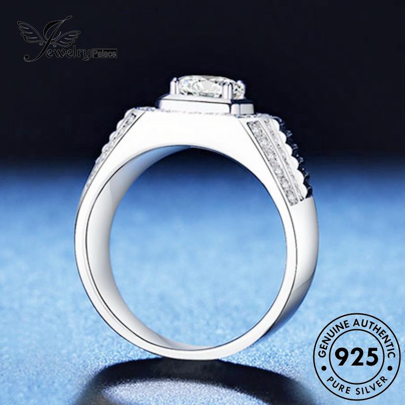 Perhiasantempat Berlian Moissanite Cakar Asli Mendominasi Empat Cincin Perak Wanita Emas925 R460