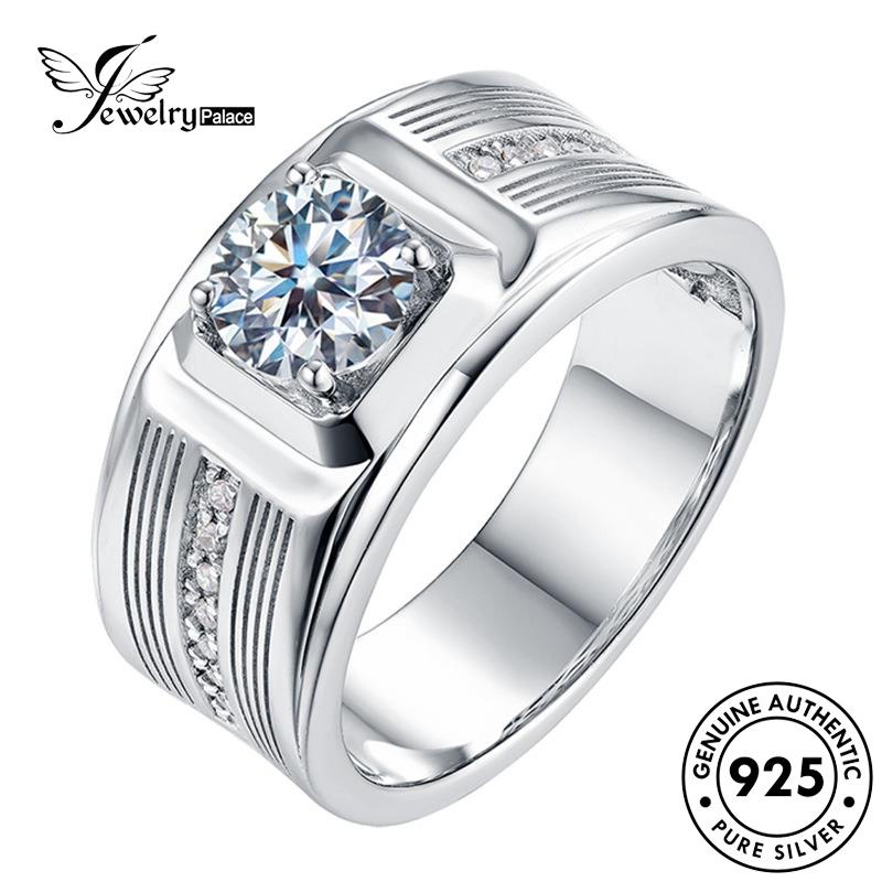 Jewelrypalace Fashion Berlian Moissanite Perak Pria Rings Asli925 R545