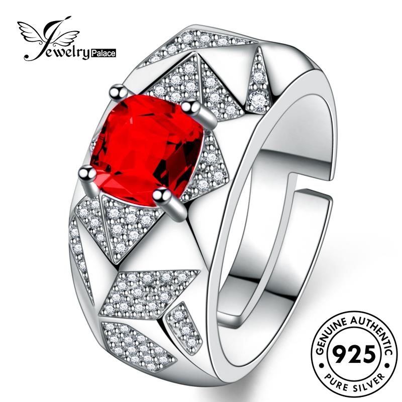 Jewelrypalace Kepribadian Wanita Asli Segitiga Safir Cincin Perak925 R858