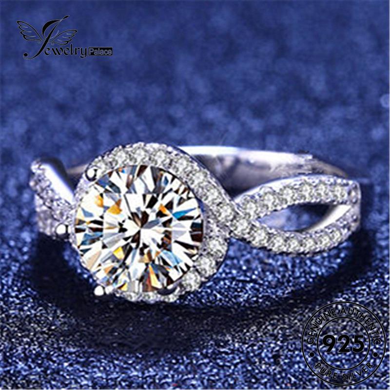 Jewelrypalace Asli925Cincin Cakar Wanita Klasik Enam Perak Berlian Moissanite R1180