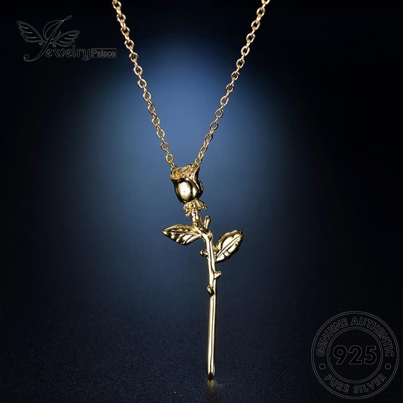 Jewelrypalace Elegant Rose925 Kalung Perak Wanita Emas Asli N19