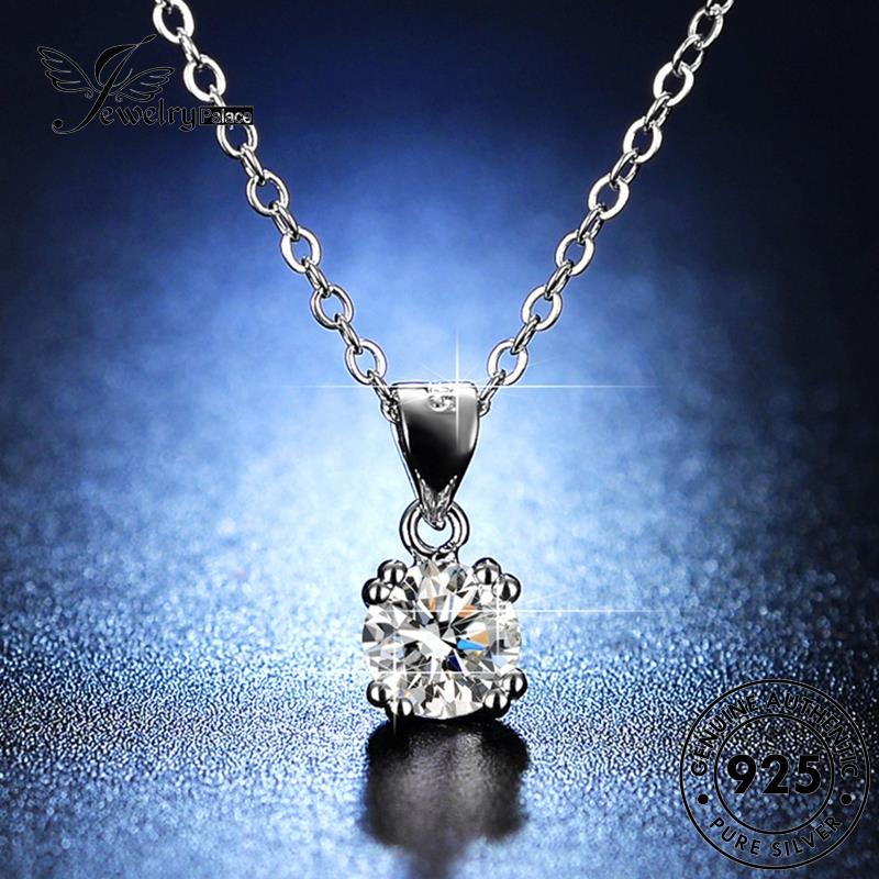 Jewelrypalace Moissanite925 Kalung Simple Berlian Asli Silver Wanita N75