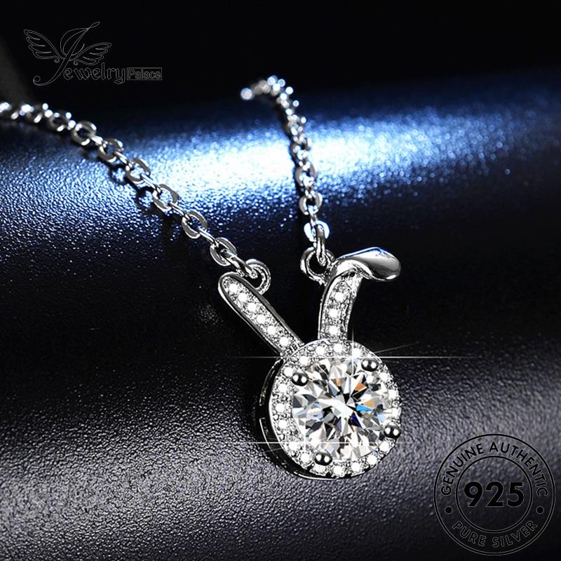 Jewelrypalace Kalung Berlian Wanita925 Kelinci Indah Perak Asli Moissanite N77