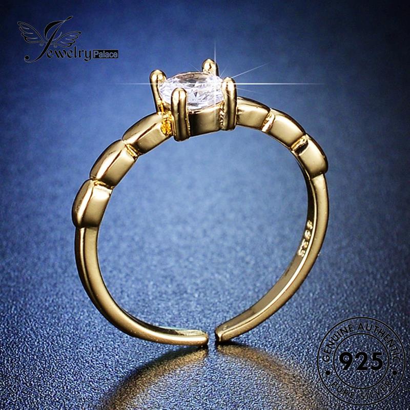 Jewelrypalace Moissanite Emas Empat Wanita925 Berlian Retro Cakar Cincin Perak Asli R69