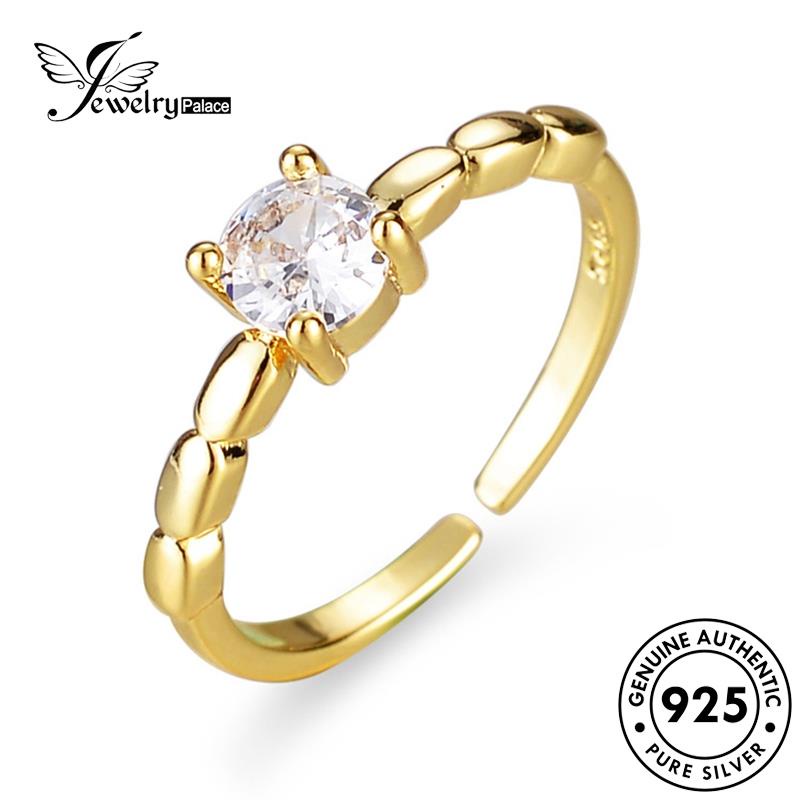 Jewelrypalace Moissanite Emas Empat Wanita925 Berlian Retro Cakar Cincin Perak Asli R69