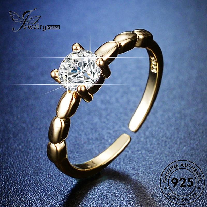 Jewelrypalace Moissanite Emas Empat Wanita925 Berlian Retro Cakar Cincin Perak Asli R69