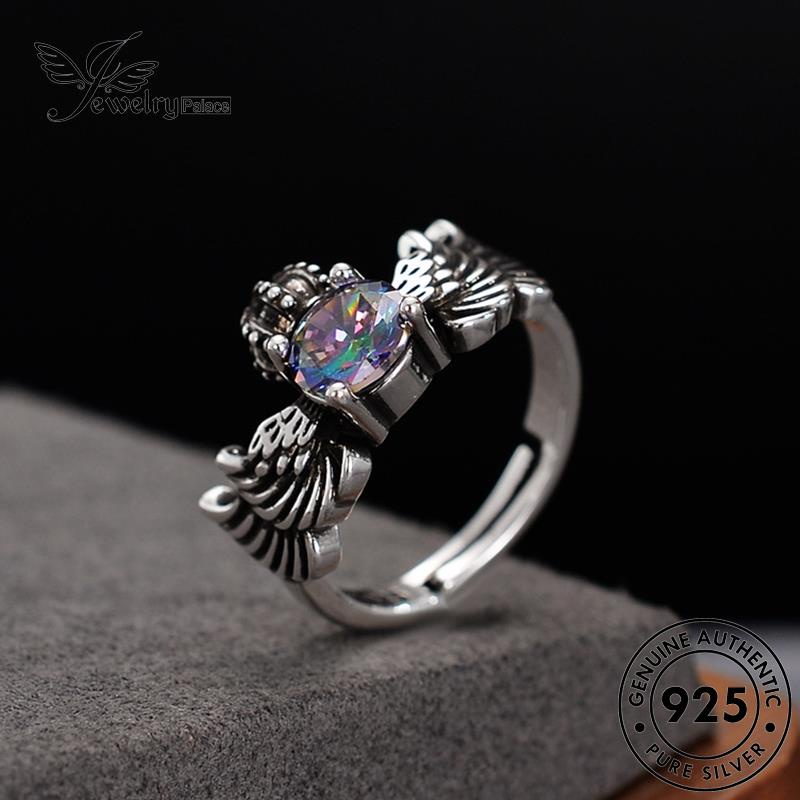 Jewelrypalace Cincin Wanita Simple Mahkota Batu Akik Perak Asli925 R93