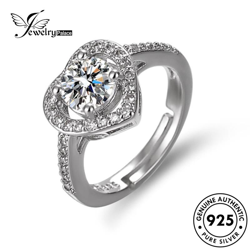 Jewelrypalace Indah Perak Asli Wanita Rings925 Berlian Moissanite Cinta R118