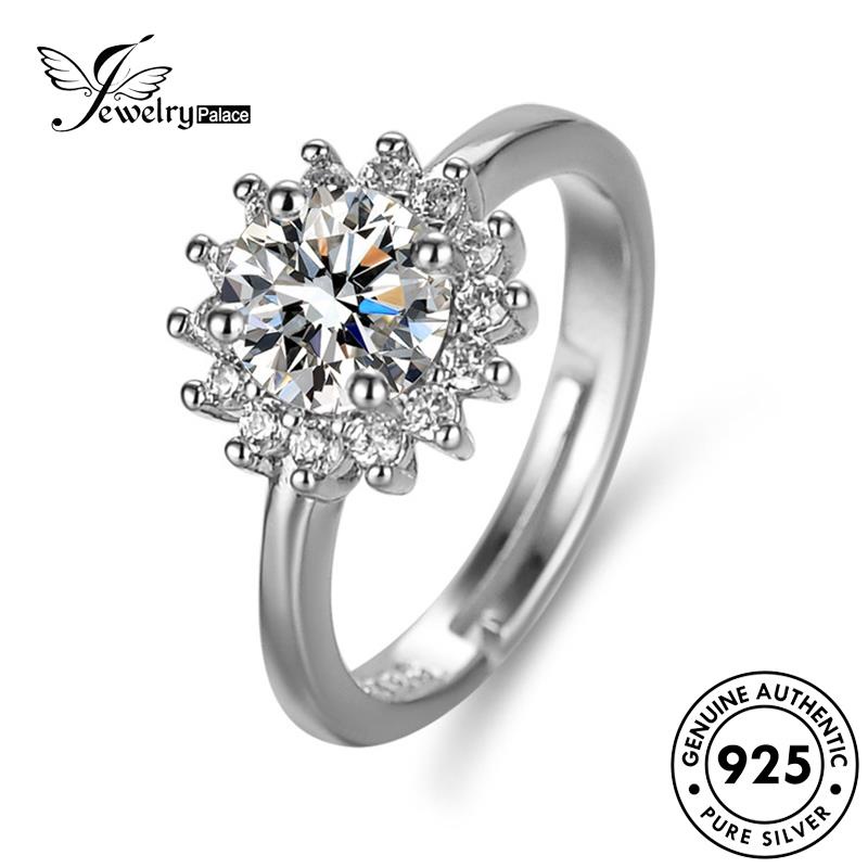 Jewelrypalace Moissanite Asli Perak925 Snowflake Wanita Kreatif Cincin Berlian R173