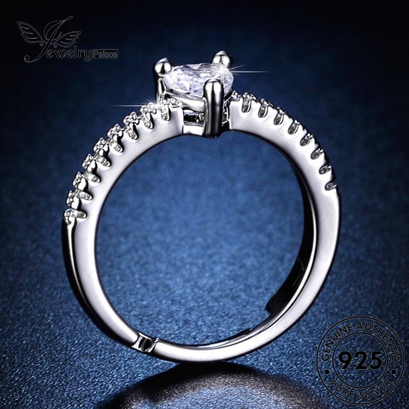 Jewelrypalace Cincin Bentuk Asli Moissanite925 Berlian Wanita Lucu Perak R156