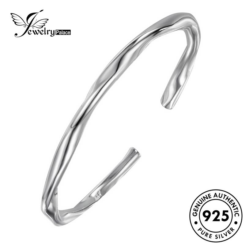 Jewelrypalace Perak Asli925 Wanita Minimalistic Mobius Gelang B678