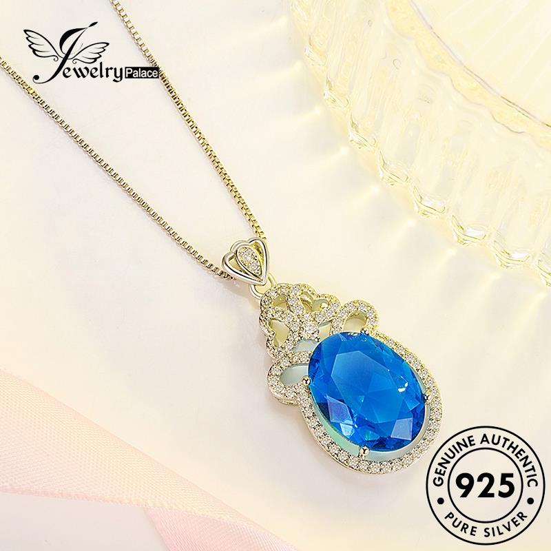 Jewelrypalace Wanita Safir Berongga Temperamen Asli925 Kalung Perak N1115