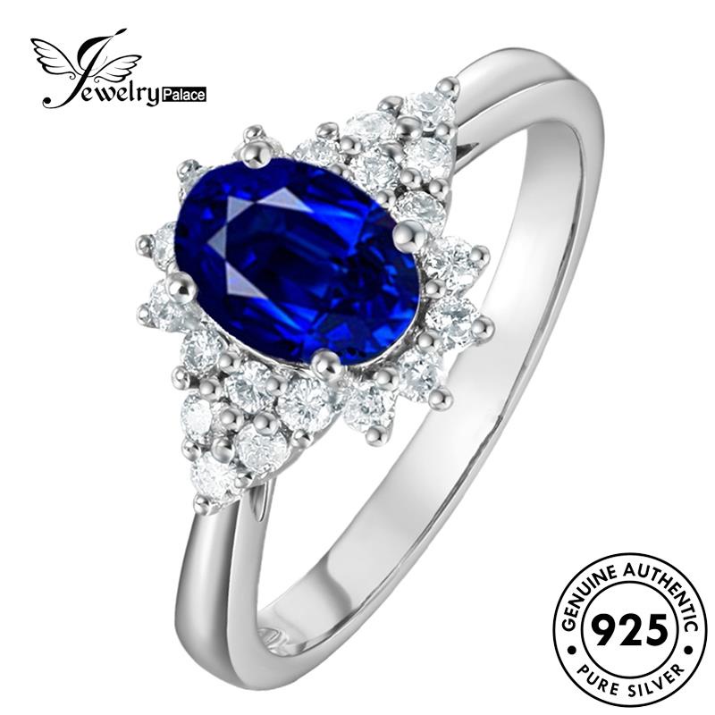 Jewelrypalace Cincin Ruby Perak925 Wanita Emas Asli R1739