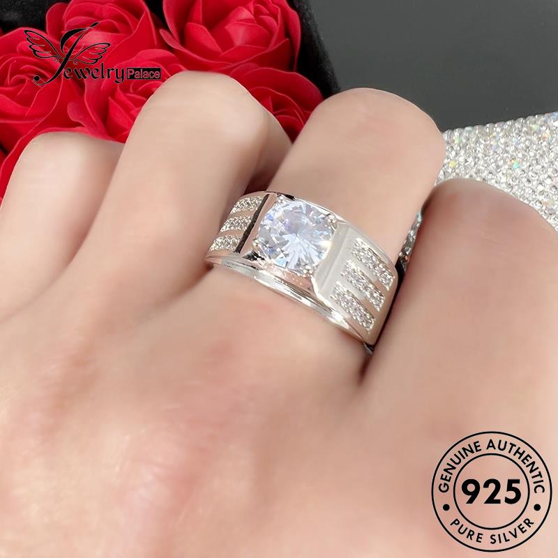 Jewelrypalace Cakar925 Klasik Empat Asli Moissanite Perak Berlian Wanita Rings R1740