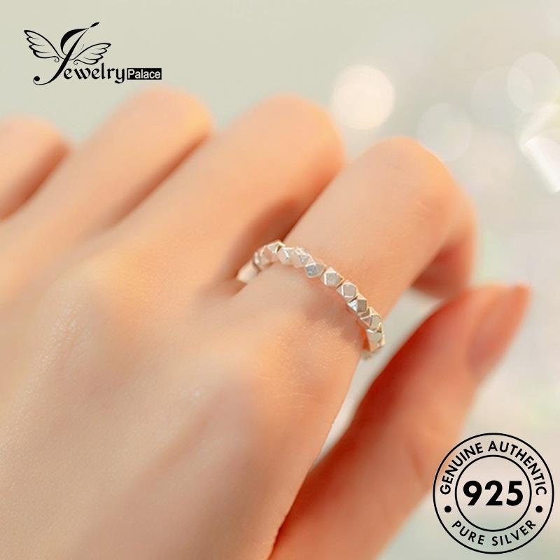 Jewelrypalace Cincin925 Kotak Wanita Perak Asli Simple R1741