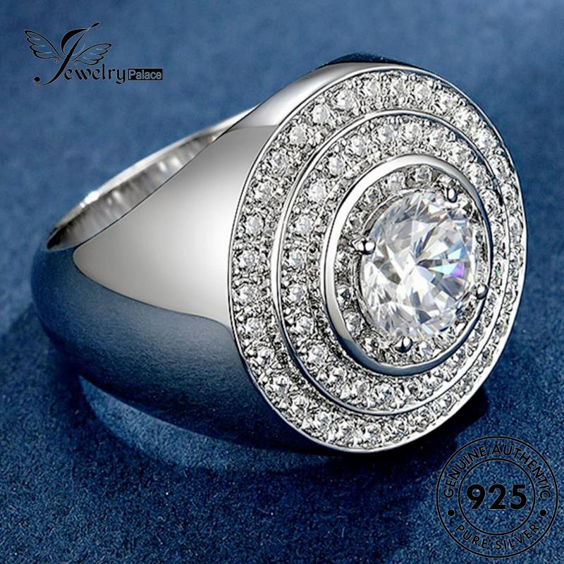 Jewelrypalace Emas Perak Wanita Jam925 Cincin Asli Disc Moissanite Berlian R1716