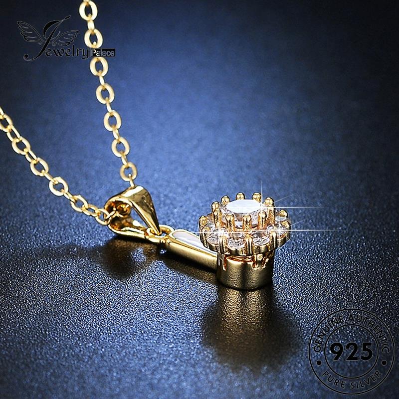 Jewelrypalace Perak Fashion Emas Asli Wanita Bunny Moissanite Kalung Berlian925 N114