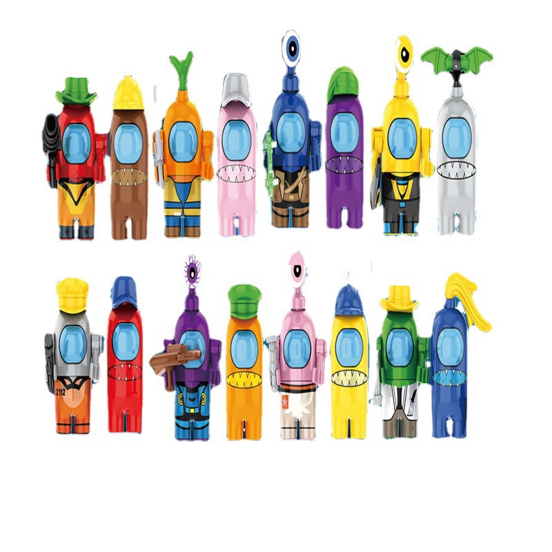 16pcs /set Kapsul Dasar Tempur Luar Angkasa Alien Blok Bangunan Model Batu Bata Anak-Anak Kit Hadiah Untuk Anak