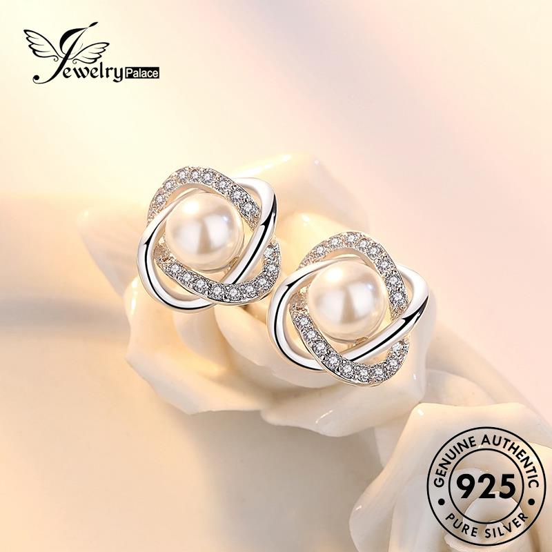 Jewelrypalace 925anting Asli Wanita Perak Mutiara Temperamen Stud E13