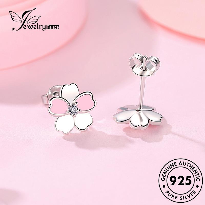 Jewelrypalace Stud Bunga Asli Perak Simple Wanita925 Anting E37