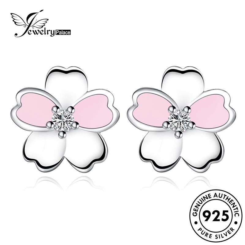 Jewelrypalace Stud Bunga Asli Perak Simple Wanita925 Anting E37