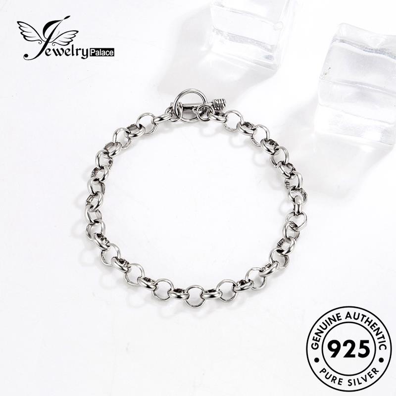 Tempat Perhiasan Wanita Retro Asli925 Cincin Gelang Perak B211