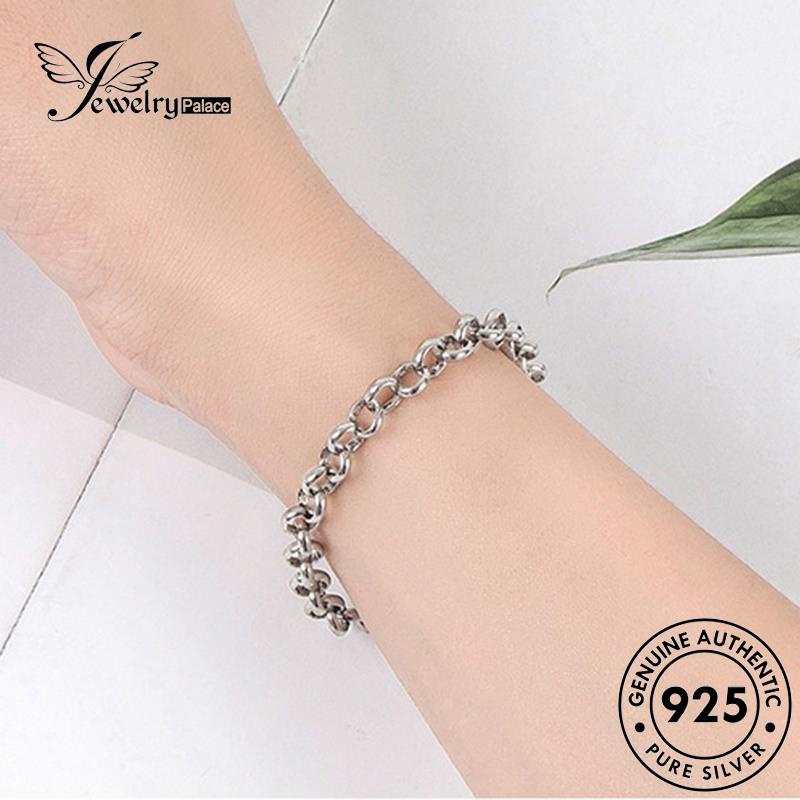 Tempat Perhiasan Wanita Retro Asli925 Cincin Gelang Perak B211