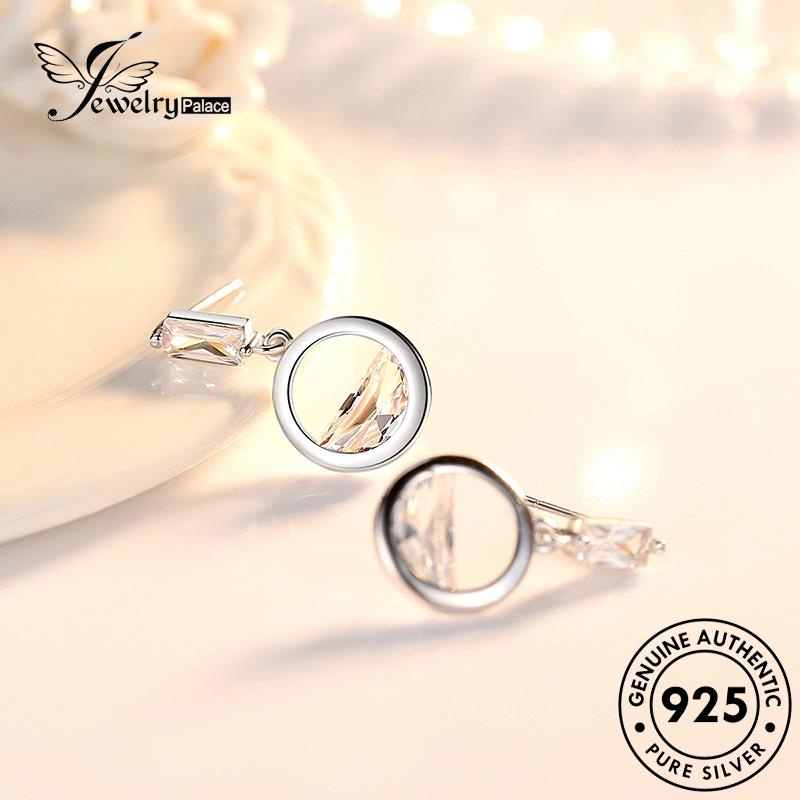 Jewelrypalace Asli Stud Lingkaran Berlian Moissanite Kreatif Perak Wanita925 Anting E89