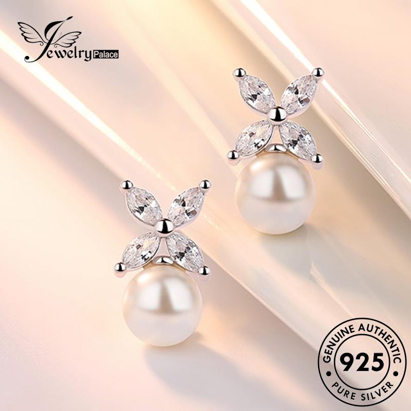 Jewelrypalace 925mutiara Perak Asli Rumbai Temperamen Stud Wanita Anting E107