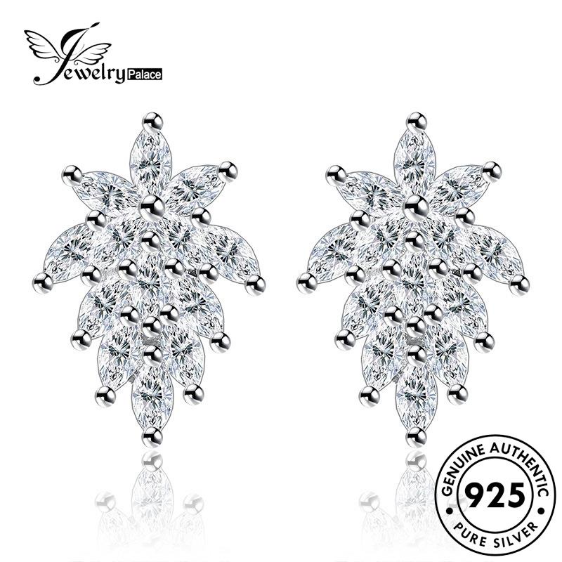 Jewelrypalace Wanita Perak Stud Asli Fashion Moissanite Anting Ekor Merak Berlian925 E226