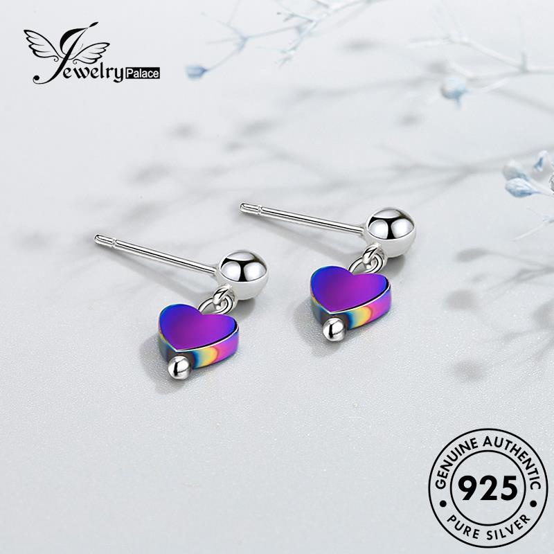 Jewelrypalace Lucu925 Anting Hati Wanita Stud Perak Asli E286