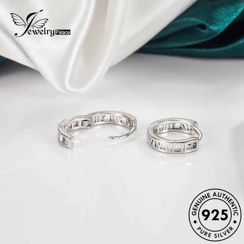 Jewelrypalace Anting Perak Hoop Asli Angka925 Hollow Wanita Simple E398