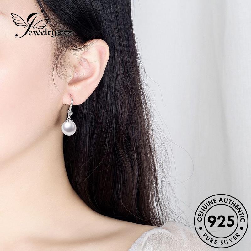 Jewelrypalace Simple Hook Asli925 Anting Mutiara Perak Wanita E437