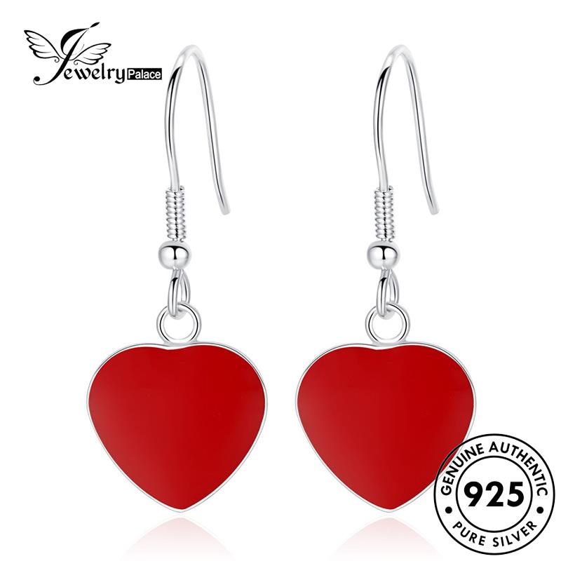 Jewelrypalace 925kait Hati Asli Wanita Anting Lucu Perak E510