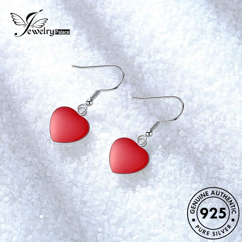 Jewelrypalace 925kait Hati Asli Wanita Anting Lucu Perak E510
