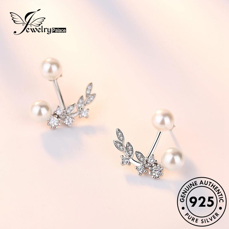 Jewelrypalace Daun Mutiara925 Stud Asli Fashion Perak Wanita Anting E529