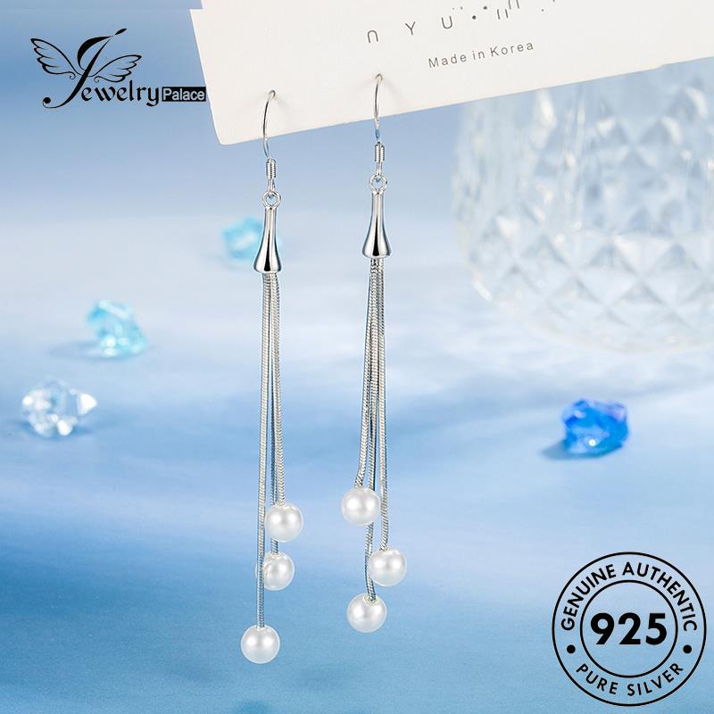 Jewelrypalace Anting Wanita Mutiara Perak Asli925Kait E703