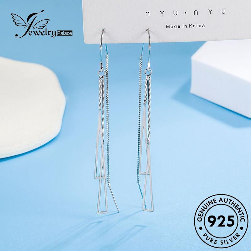 Jewelrypalace925-anting Geometri Kelas Atas Asli Anting Perak Drop Wanita E713